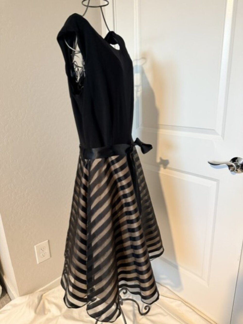 CB Established 1962 Striped Fit & Flare Cocktail Dress Size 14 - Picture 7 of 14